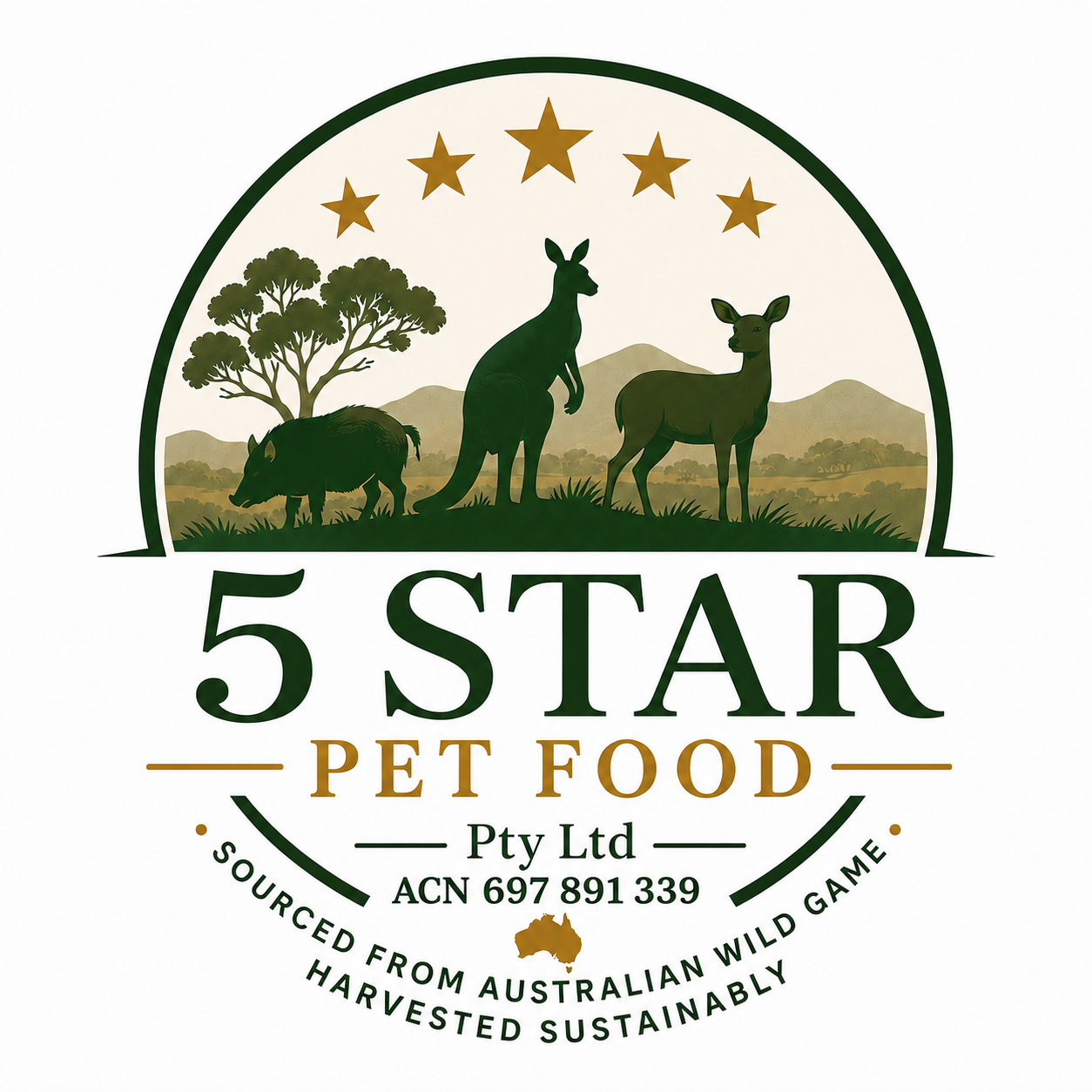 5 Star Pet Food — Sourced from Australian Wild Game, Harvested Sustainably